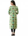 Pista Green Straight Rayon Kurtis  thumb 1