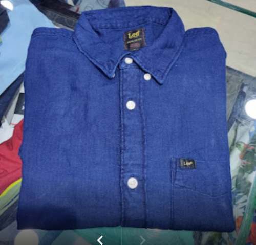 Casual Wear Blue Denim Shirt  by J P Readymade and Fashions