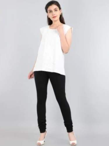 Black and White Ladies Lycra Cotton Legging by ESS ARR Kay Garments