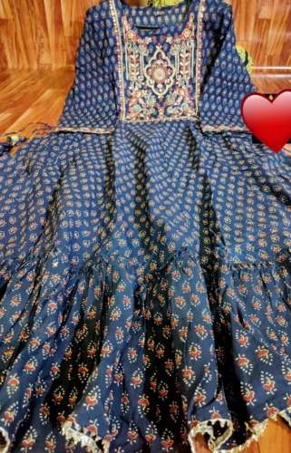 New Latest Long Flared Kurti Set For Women by Gayatri Textiles