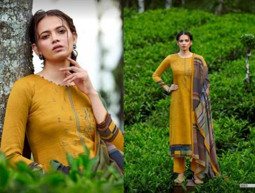 Fancy Yellow Ready Made Suit For Ladies by Shahi Pehnawa