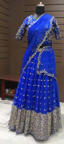 Designer Blue Embroidered Lehenga Choli 