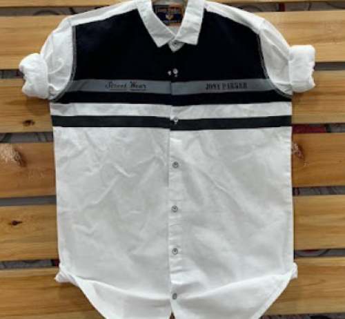Jony Parker Mens Black and White Shirt  by Wow Fashion