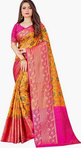 Banarasi Patola Silk Blend Saree by Devi Cloth Showroom