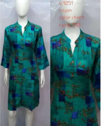 Ladies Rayon Straight Kurti