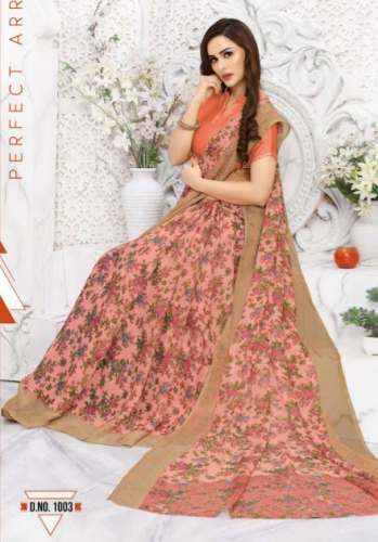 Fancy Orange Designer Saree by Saree Palace