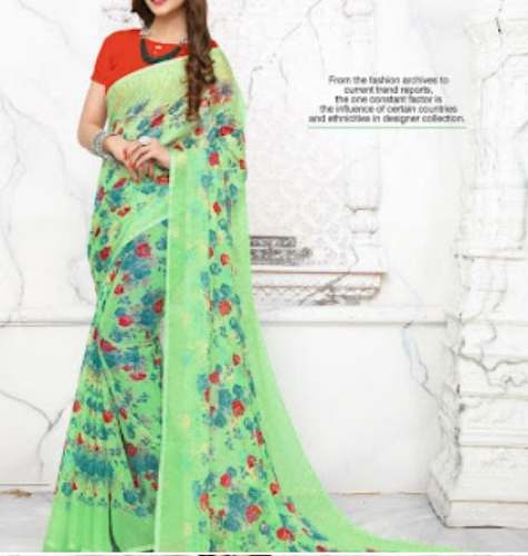 Wedding Wear Stylish Printed Saree by Saree Palace