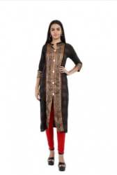 Ladies Straight Cotton Printed Kurti