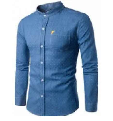 Regular Fit Mens Denim Casual Shirt by Sri City Style Mens Wear