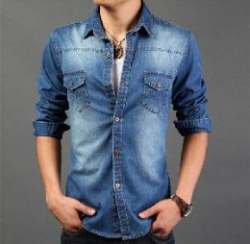 Shaded Denim Shirt For Mens