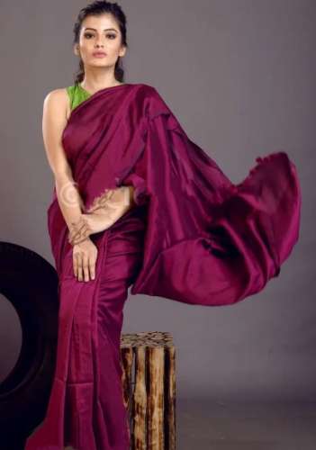 Party Wear Plain Khadi Silk Sarees by Lakshmi Silks