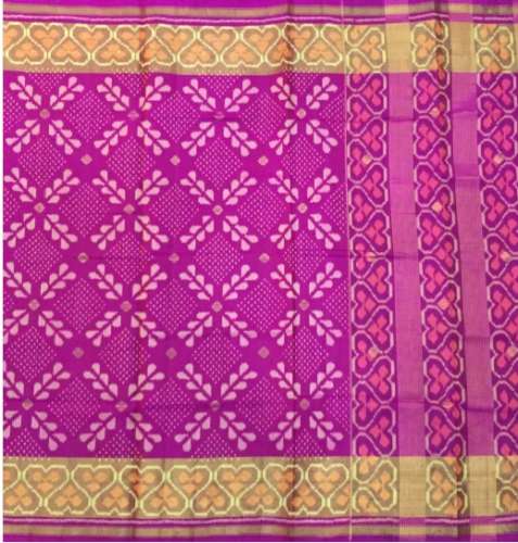 Pink Buti Patola Silk Saree by Lakshmi Silks