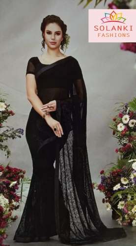 Black designer saree