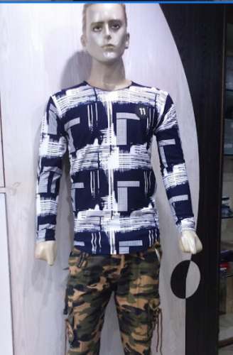 Fancy Blue Full Sleeve T Shirt for Men
