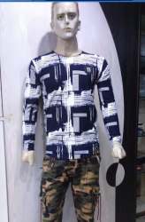 Fancy Blue Full Sleeve T Shirt for Men