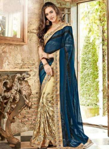 Georgette Embroidery  Party Wear Saree  by Health And Fashion