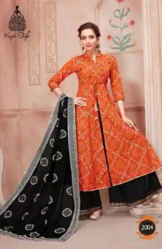 Festive Wear Rayon Kurti Palazzo Set 
