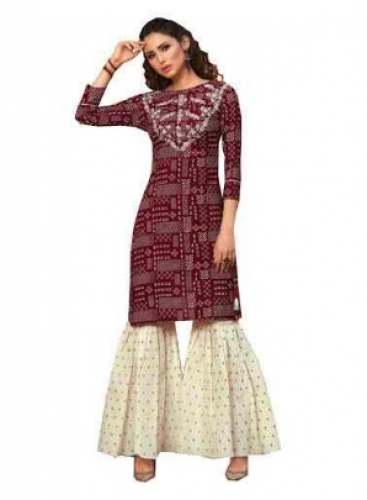 Party Wear Kurti With Sharara pant  by Mahakaal Fashion Place