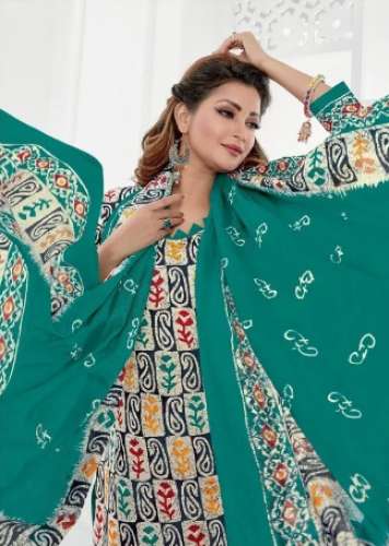 Cotton Printed A1452 Lakhani Readymade Suit by RAVIKALA FASHIONS