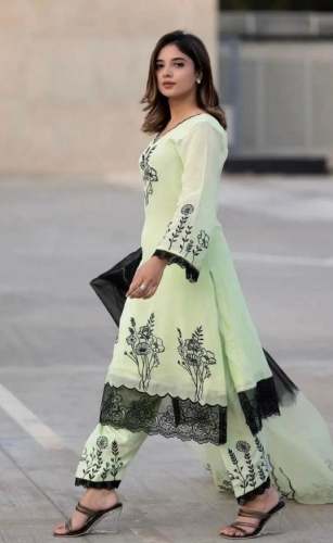 New Collection Light Green Kurti Pant Set