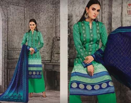 Full Sleeve Green Ready Made Suit For Women by Dhawan Boutique