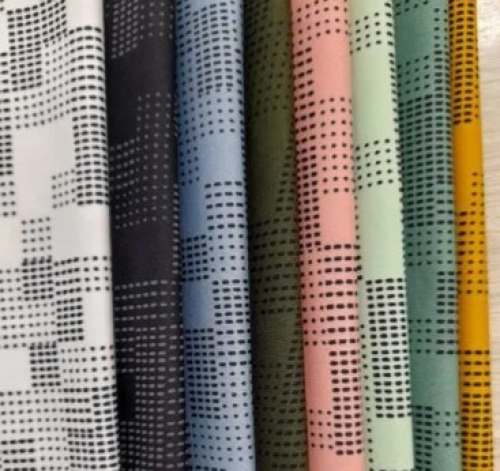 Check Box Print T shirt Fabric