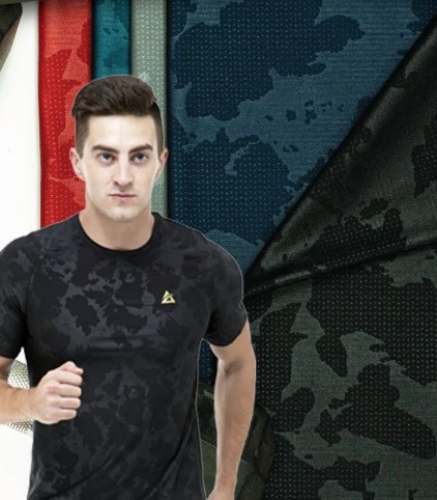 Digital Printed Emboss Lycra Fabric For Mens T-shirts