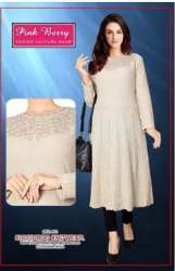 Pink Berry Woolen Anarkali Kurti 