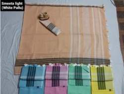 Office Wear Plain Linen Saree 