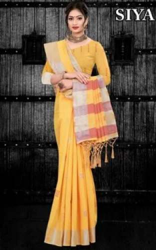 Regular Wear Soft Cotton Saree-Siya  by Saanvika Fashion