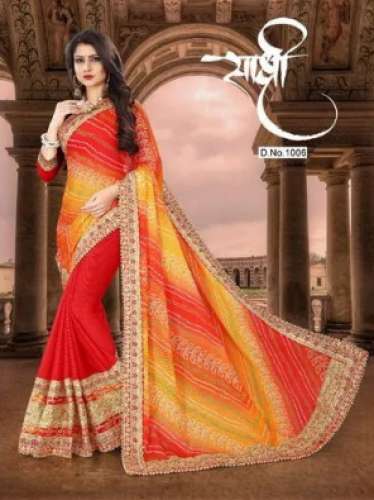 Bandhej Party Wear Silk Saree by Panku Web