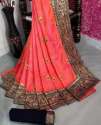 Ladies Silk With Heavy Embroidery Work Saree thumb 1
