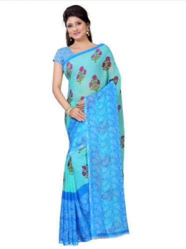 Ladies Georgette saree by Vimalnath Synthetics by Vimalnath Synthetics