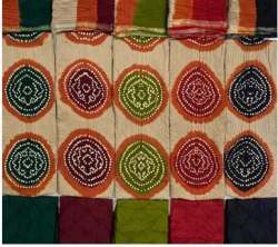 Regular Wear Cotton Bandhani Dress 