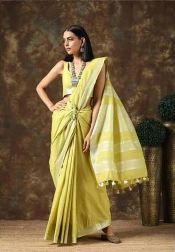 Cotton Slub Saree by F S Creation