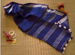 Ladies Plain Linen Saree