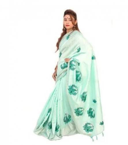 New Collection Printed Linen Saree by Bongreet