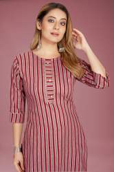 Casual Wear Straight Cotton Kurti 