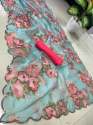 Fancy Sequance work Digital print Organza Saree thumb 12