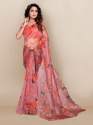 Fancy Sequance work Digital print Organza Saree thumb 4