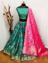 Party Wear Semi Stitched Jacquard Lehenga Choli 
