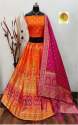 Party Wear Semi Stitched Jacquard Lehenga Choli  thumb 11