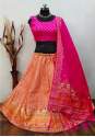 Party Wear Semi Stitched Jacquard Lehenga Choli  thumb 17