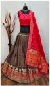Party Wear Semi Stitched Jacquard Lehenga Choli  thumb 18