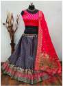 Party Wear Semi Stitched Jacquard Lehenga Choli  thumb 19