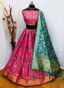Party Wear Semi Stitched Jacquard Lehenga Choli  thumb 2