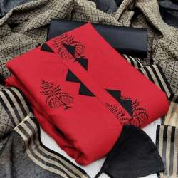 Printed Slub Cotton Dress Material 