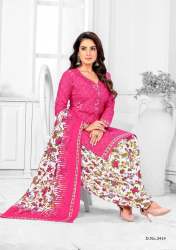 Pure Cotton Dress Material with Mul Cotton Chuni