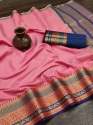 Soft Cotton Silk Saree With Chit Pallu thumb 1