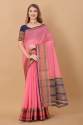 Soft Cotton Silk Saree With Chit Pallu thumb 5